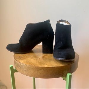 Black suede ankle boots